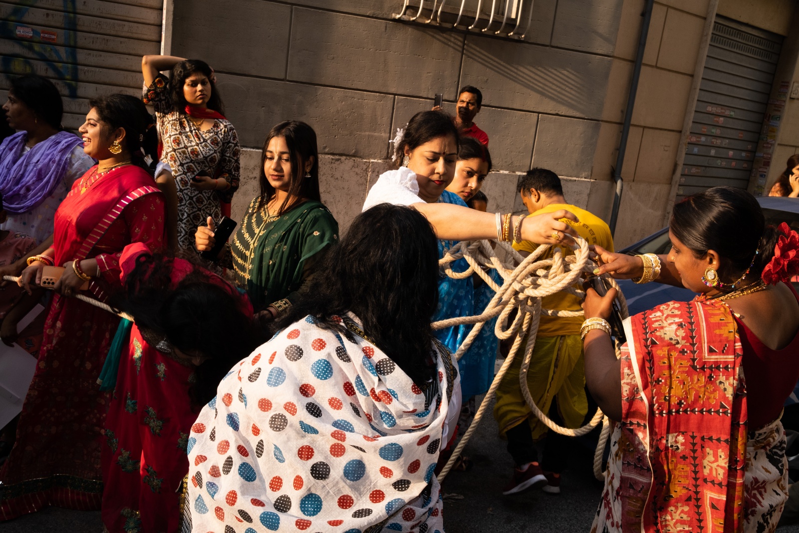 Hindu community of Bangladesh celebrating Ratha Yatra in Torpignattara. Rome, Italy, 2023